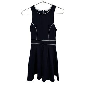 Lost High End Navy Blue and White Trim Retro Midi Women’s XS Tank Dress MINTY